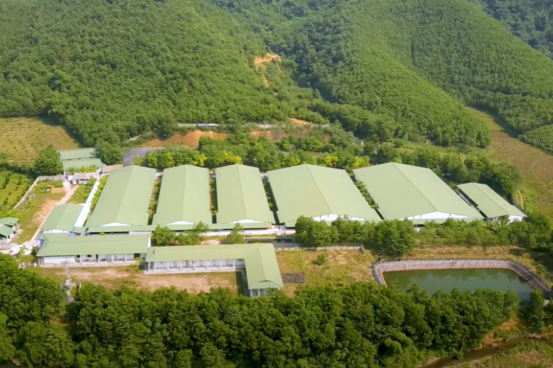Trang trại công nghệ cao của Agri-vina nhìn từ trên cao